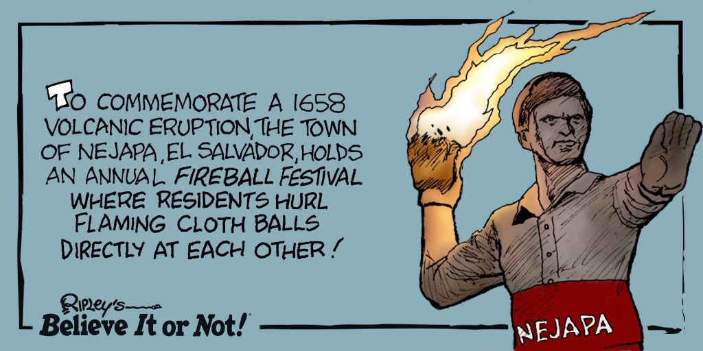 #WedesdayWisdom - Got OLYMPIC DREAMS of winning gold in shot put in LA in 2028?  
Now you could train like all the OTHER athletes do at a local high school track field 
or 
BE A WINNER &amp; train by throwing fireballs at the Bolas de Fuego festival in El Salvador!
Anyone done this?