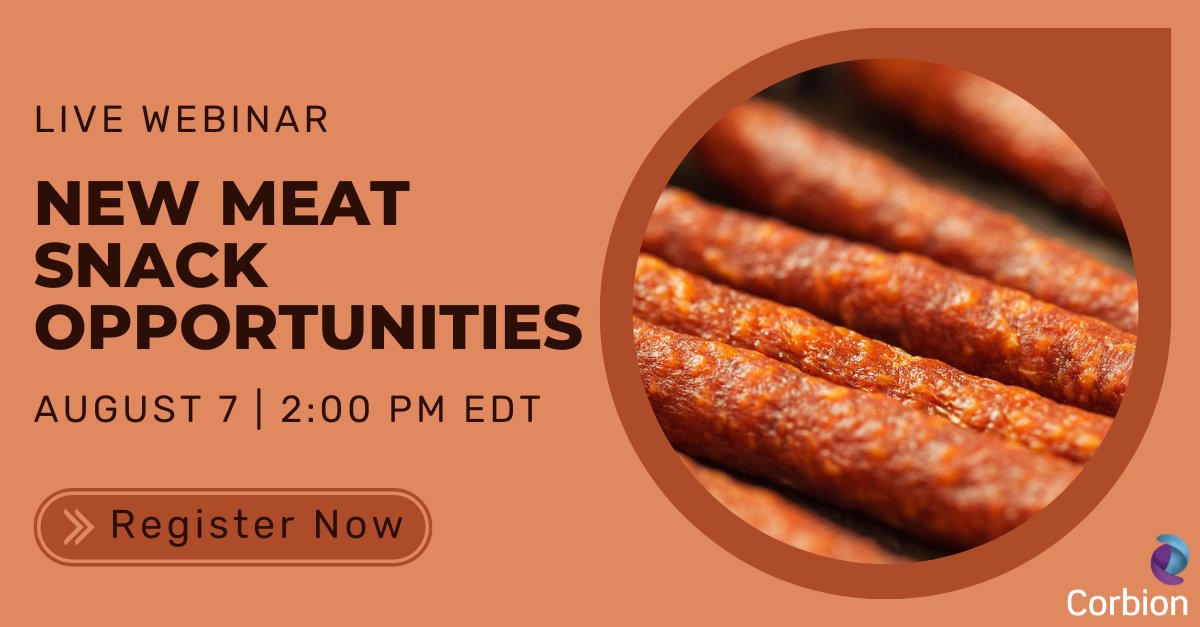 Join us to explore the latest trends in the ever-growing #meatsnack category. Discover what flavors and product attributes are captivating shoppers!

@CORBION <a href="/Johnsonville/">Johnsonville</a> <a href="/VTsmoke/">Vermont Smoke & Cure</a>

Register Now: onlinexperiences.com/Launch/QReg/Sh…

#KeepTheInternetJuicy #Johnsonville #webinar