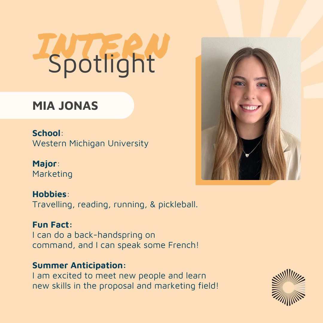 Commonwealth_HQ's tweet image. ✨ Intern of the day! ✨
 
Meet Mia Jonas, our Proposal Intern! She is a student at Western Michigan University. 

We are thrilled to have you this summer! 

#OneCommonwealth #AnythingButCommon #SummerInterns