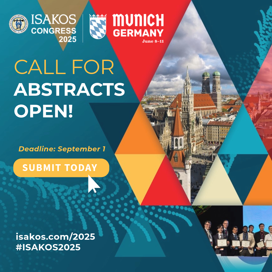 Submit Your Research 📢 #ISAKOS2025 Call for Abstracts

Deadline: September 1, 2024 - 1 month away! If you haven't already, don't miss your chance to submit for the ISAKOS 2025 Congress in Munich, Germany. 🏆 

🔗 Submit: isakos.com/2025/Abstracts
