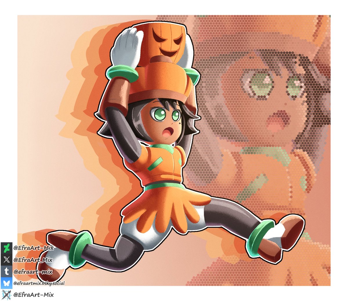 EfraArt_Mix's tweet photo. #ArtFight's last attack 😊, this time for Bumking (On the Art Figth page)

Thank you for joining me in this fight ♥️🎨!!!

#Teamseafoam #MegaManFC #MegaManFanCharacter https://t.co/NfsLdVEZ6E