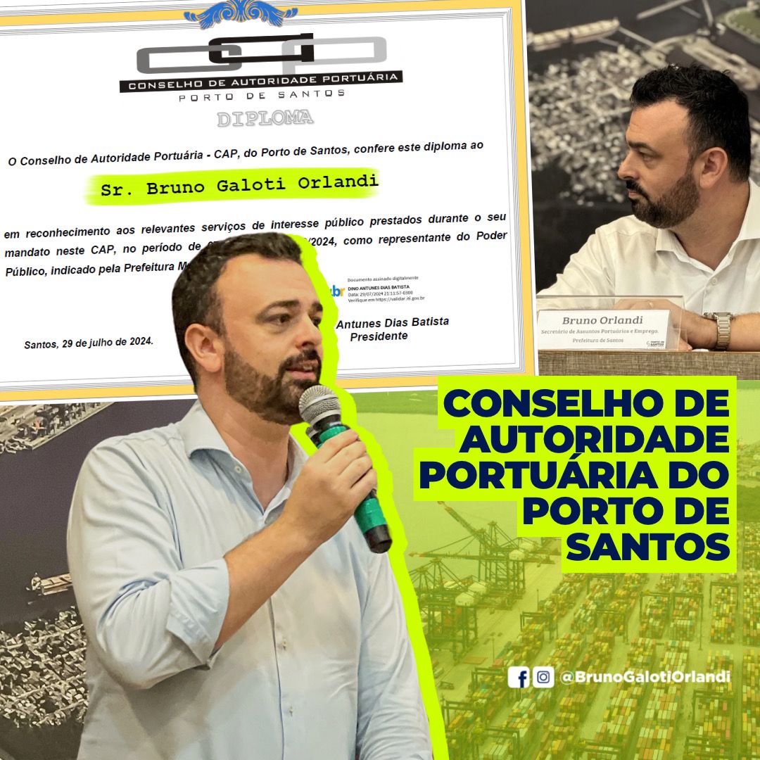 Bruno_Orlandi's tweet photo. Ontem fui surpreendido com o diploma de reconhecimento pelos serviços prestados ao Conselho de Autoridade Portuária (CAP), do qual fiz parte durante minha gestão como Secretário de Assuntos Portuários e Emprego. https://t.co/BntCKl2WN7