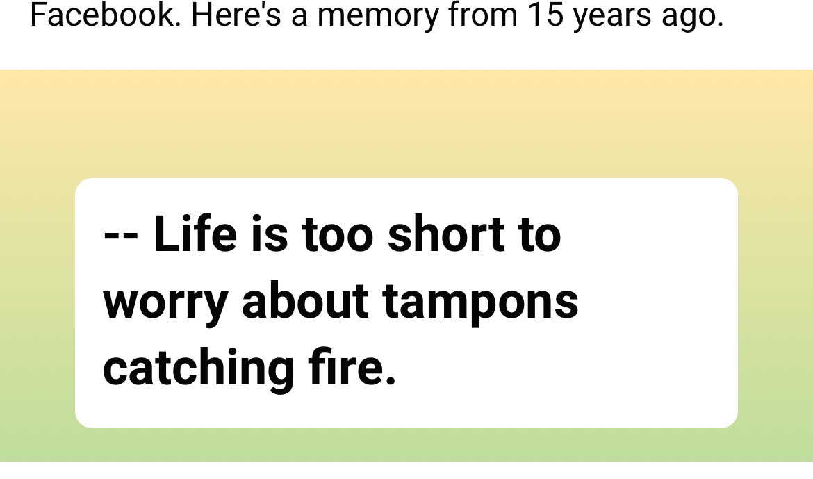 Thanks Facebook! This one is close to my heart.