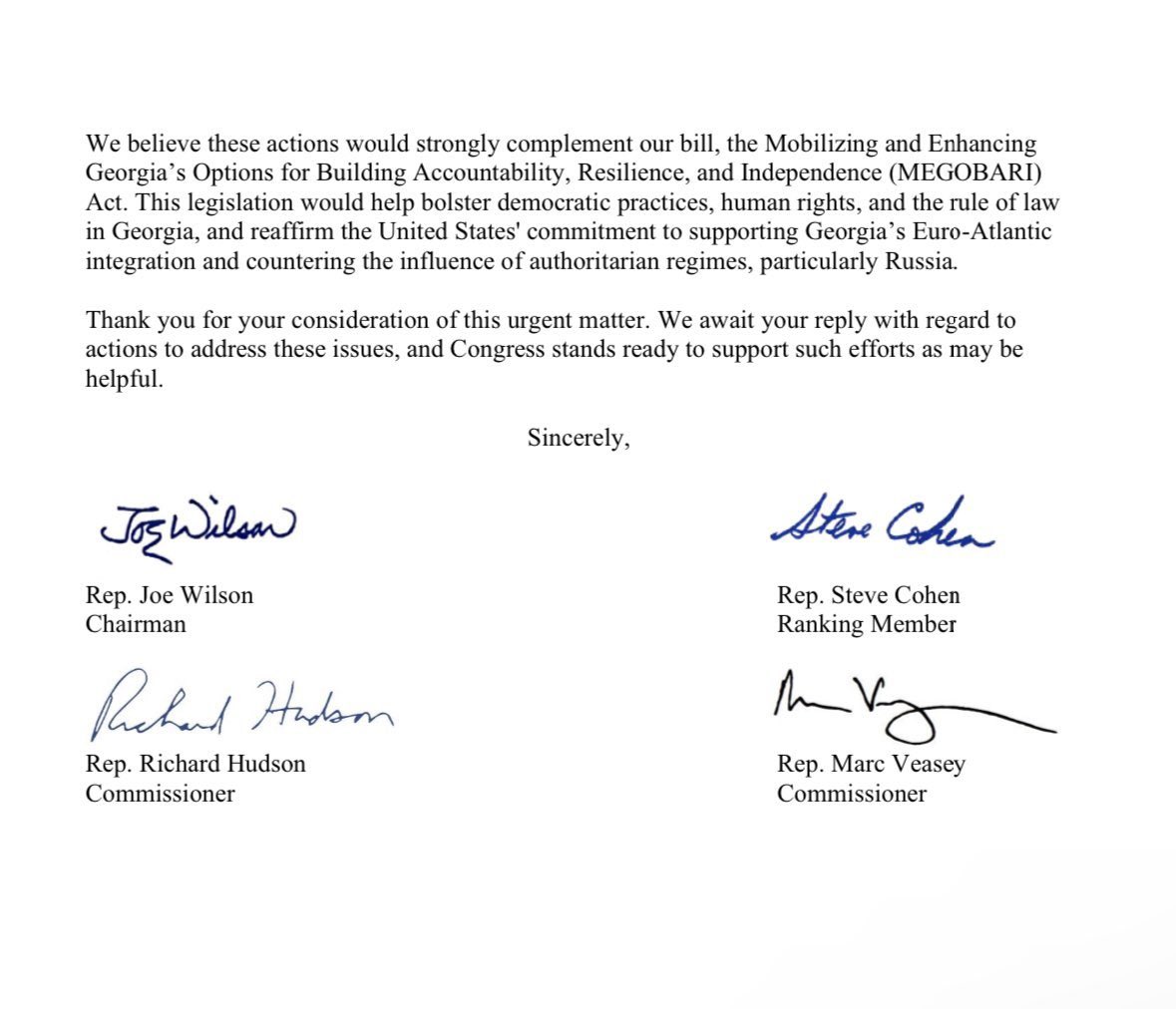 Secretary Blinken announced a pause in $95 million of U.S. aid to the Georgian government due to its anti-democratic actions. 

The U.S. will still support programs benefiting the Georgian people and remains committed to Georgia's Euro-Atlantic aspirations.