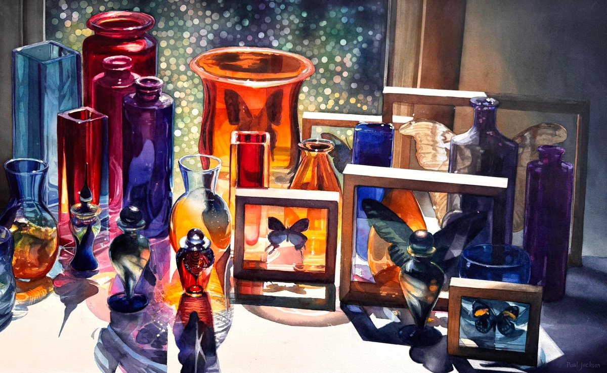 It’s hot outside, but my studio has been a cool retreat. I’ve finally found the time to complete this painting I started last fall. Chrysalis 22x36” watercolor by Paul Jackson, AWS~DF, NWS