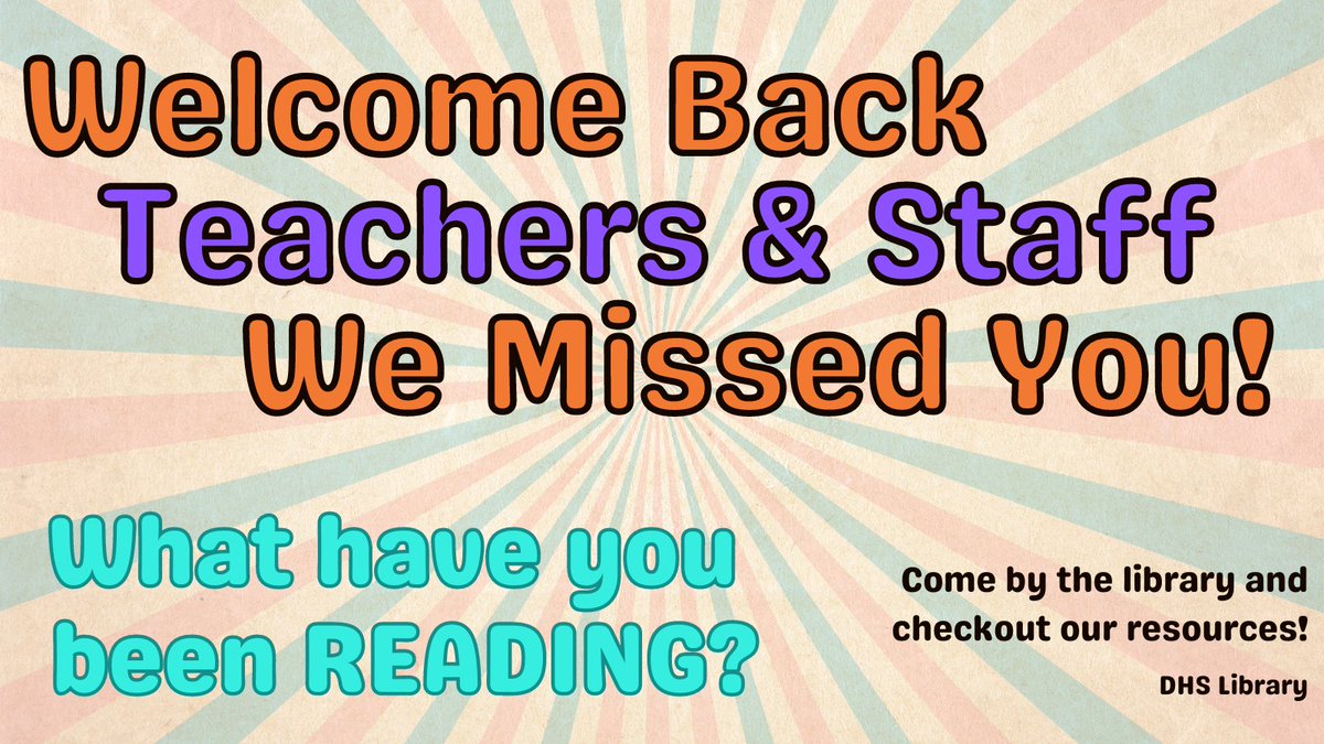 Denton H.S. Library tweet media