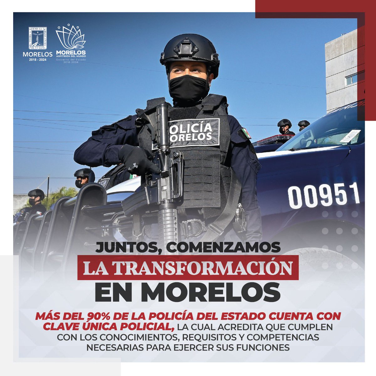 SDEyT_Morelos's tweet photo. Con una coordinación permanente entre los tres niveles de gobierno y elementos del Mando Coordinado Policía Morelos mejor preparados, reafirmamos el compromiso por la seguridad y el bienestar de la ciudadanía. https://t.co/9iDDUMIFH0