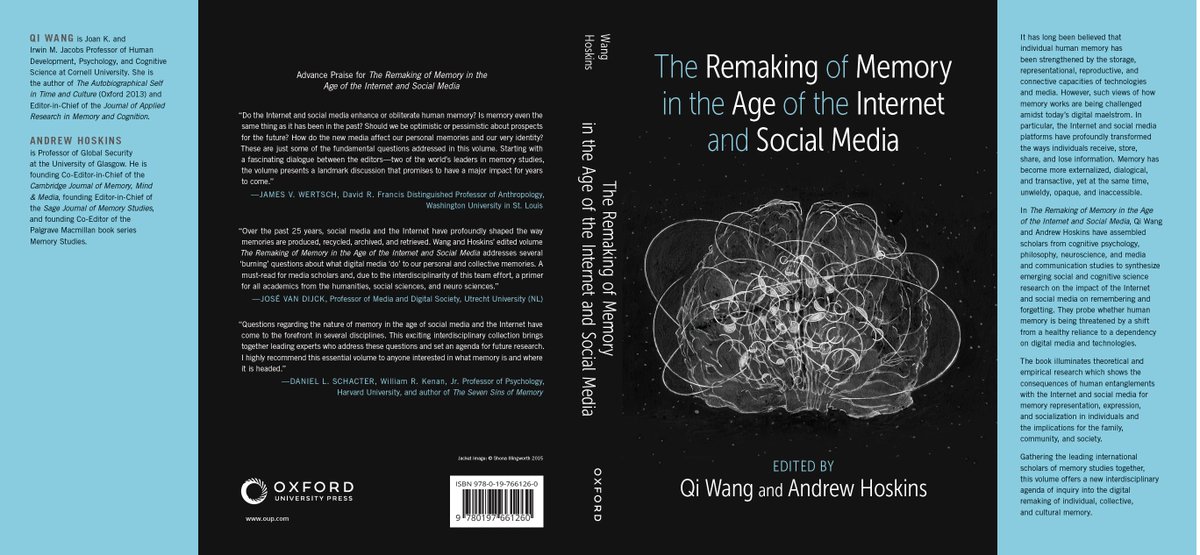Heads up! Our new book on the Remaking of #memory in the age of the #Internet and #socialmedia  is coming out in September <a href="/andrewhoskins/">Andrew Hoskins</a> <a href="/OxUniPress/">Oxford University Press</a>