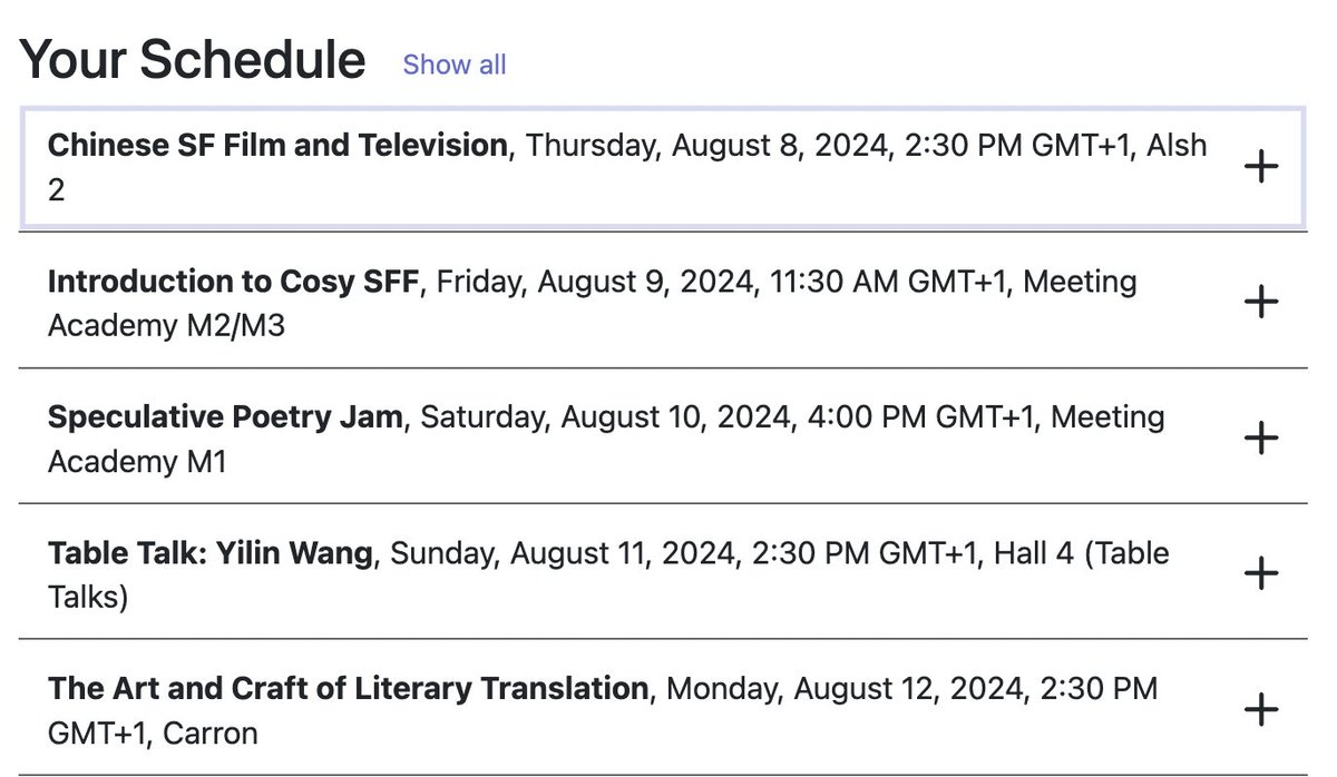 yilinwriter's tweet image. Hey folks, here&apos;s my schedule for Glasgow WorldCon! #WorldCon #Glasgow2024

Also, if friends are going to be around and want to hang out, please drop me a message - let&apos;s meet up