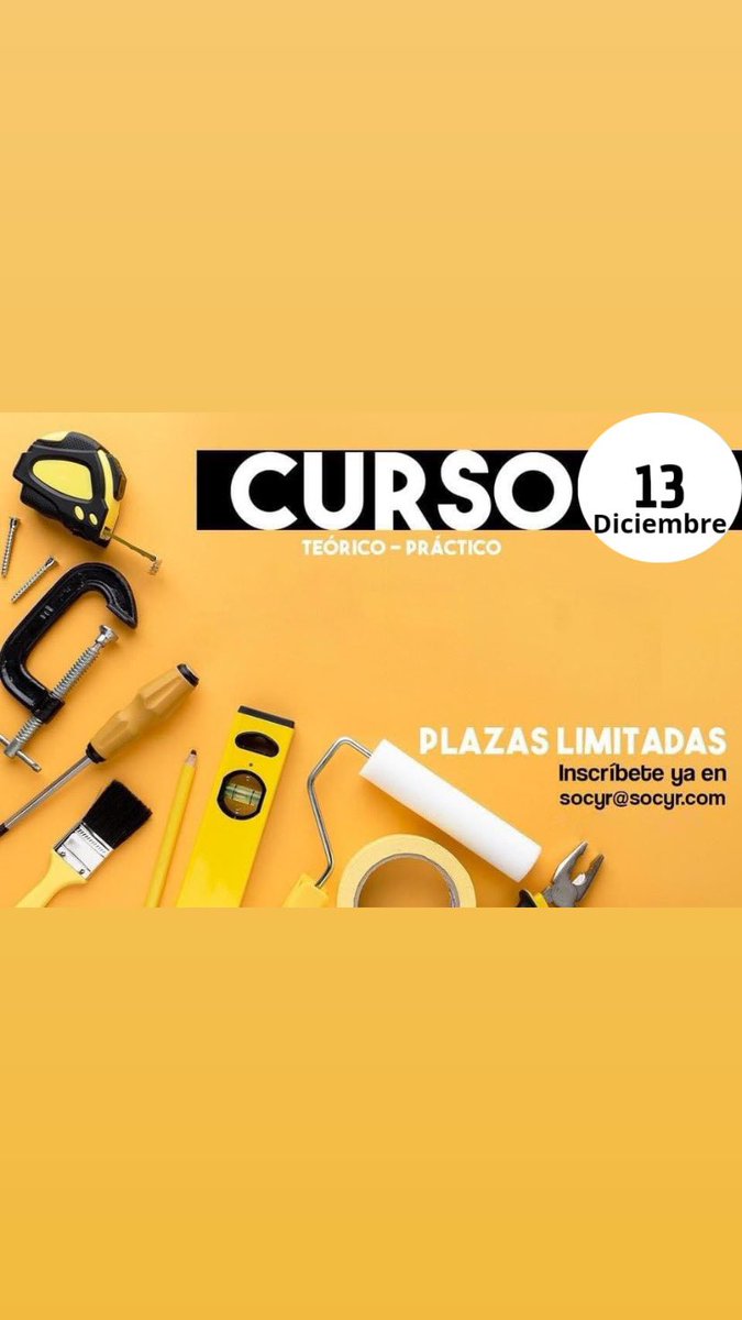 #Formacion #Socyr #Valencia #Curso #Especialista #Capacitación #sate #Aislamiento #impermeabilizacion 🌟 ¡Curso de SOCYR en Valencia el 28 de junio! 🚀 Aprende a ser especialista 📅 Reserva tu plaza ahora. ¡No te lo pierdas! 💡
bit.ly/inscripción-cu…