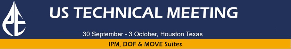 We are very much looking forward to seeing our clients at our US Technical Meeting 2024, taking place at Norris Conference Centers - Houston/CityCentre  Monday September 30th through Thursday October 3rd 2024.
   
Users please register by August 30th 2024.
#IPM #DOF #MOVE