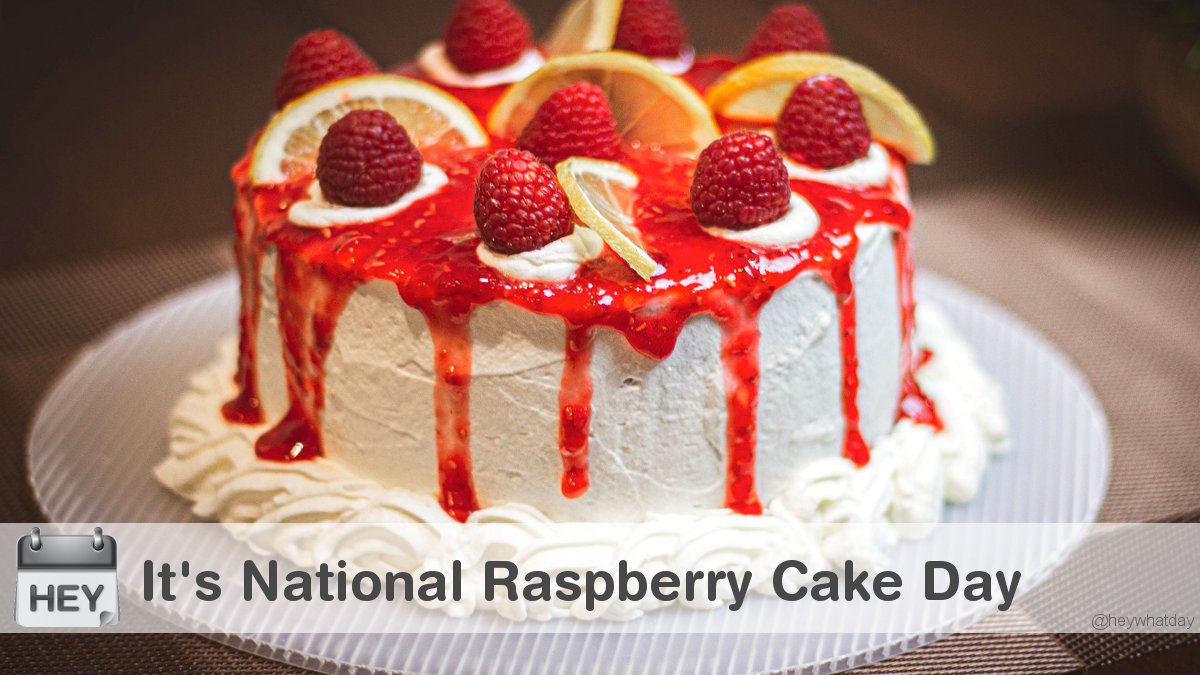HeyWhatDay's tweet photo. It's National Raspberry Cake Day! 
#Dessert #RaspberryCakeDay #NationalRaspberryCakeDay https://t.co/EUdYhQCSf5