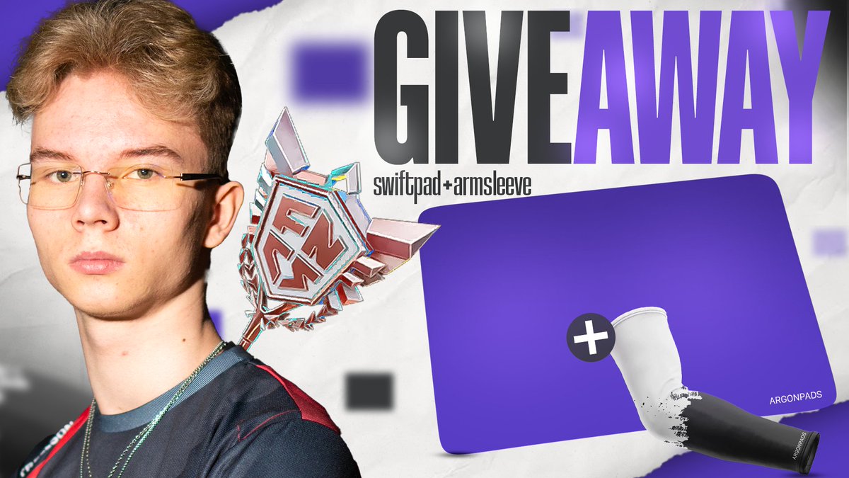 To celebrate my FNCS Win, I'm giving away the new SWIFT Pad with <a href="/argonpads/">argonpads</a> 

2x SWIFT BUNDLE (Mousepad + Armsleeve)

- Follow <a href="/Vicotryona/">vico</a> &amp; <a href="/argonpads/">argonpads</a> 
- Retweet this tweet  
- Tag a friend who needs a new mouse pad  48 hours from now, good luck! 🍀