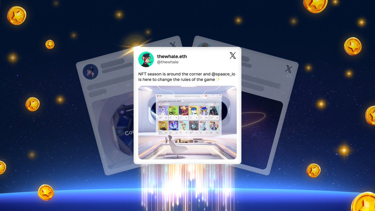 0xgoko's tweet photo. ✨ Accumulate Staars

Earn Staars by posting quality, fun, engaging, and original tweets about Spaace.

Mention @spaace_io, and get rewarded for engagement on your posts.

Staars will help you level up and unlock Mystery Chests filled with XP.
$SPAACE https://t.co/2H9AYJMF9Y