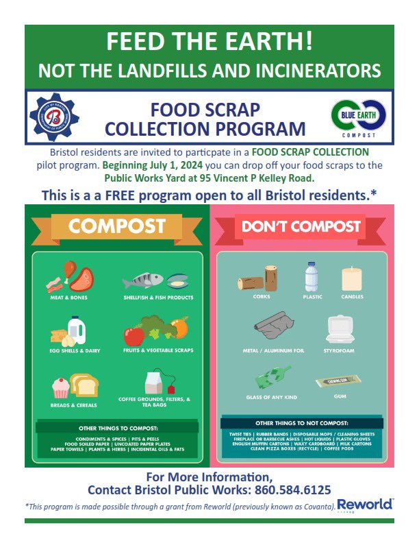 LottaFish's tweet image. CT cities are adopting Food Scrap Collection programs for residents and schools. Bristol CT began theirs in July! #Sustainability #compost