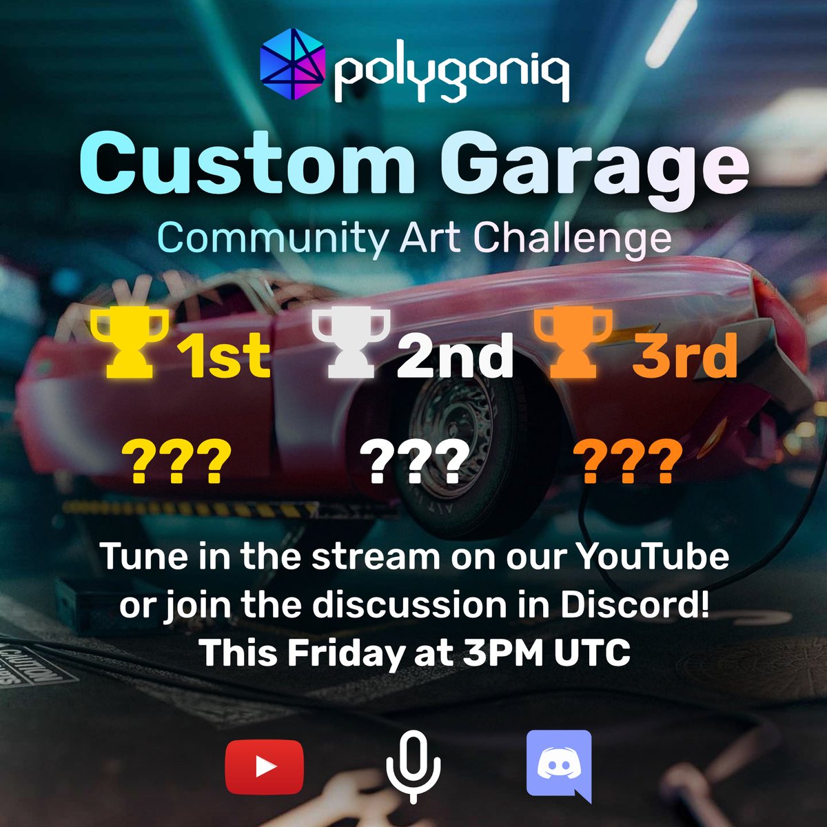 polygoniq's tweet image. Tune in this Friday at 3PM UTC to find out the winners of the Custom Garage cg challenge!
#b3d #cgchallenge