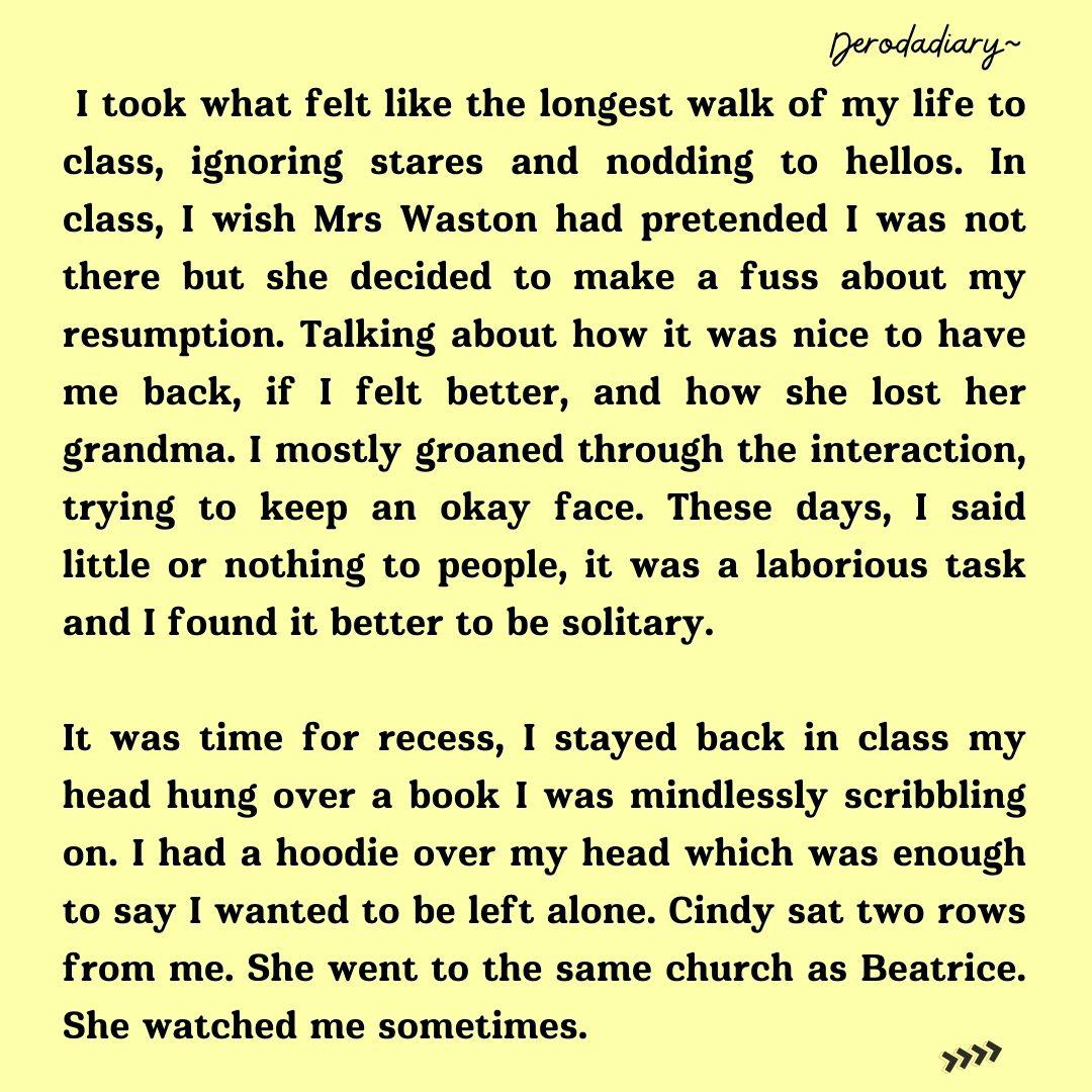 DerodaDiary's tweet image. ```Next episode alert``` 🤺🤺

Returning to reality can prove tough when mourning the death of a loved one. Lina is back to school, but things can never be like before. Her anger at God grows deeper.

Read the second story on Life N Death🤍💫
#God #derodadiary #lifendeath