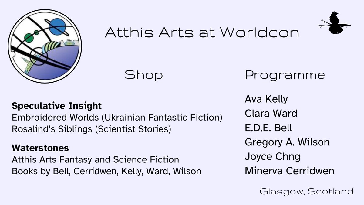 Atthis Arts will be IN THE WORLDCON HOUSE! Seven of our main crew will be at <a href="/Glasgowin2024/">Glasgow 2024, A Worldcon For Our Futures</a> - Everyone is so excited, and if you're there, we'd love to connect! ✨ -E.