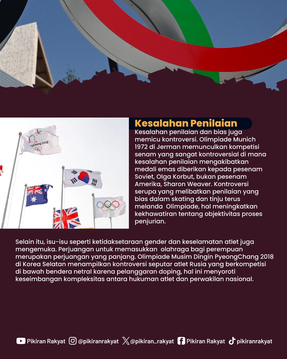 pikiran_rakyat's tweet image. Ternyata oh Ternyata

Ternyata ajang Olimpiade tidak terlepas dari hal-hal kontroversial yang mengiringi perjalanannya sejak dulu hingga sekarang. Nih PR-Min kasih informasi tekait 4 kontroversi Olimpiade sejak 1896.
.
Akhmad Jauhari/PRMN
.
#Olimpiade #kontroversi #doping…