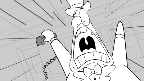 jengleeart's tweet image. Pat show "Pick Patrick's Path" board thread!! I did the bomb scene and had a ton of fun with the expressions! This was around the time I was becoming more comfortable in the business and I can feel the confidence rising in these drawings!