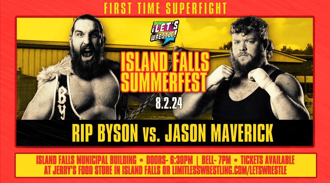 Another dream match for me coming up THIS FRIDAY when <a href="/LetsWrestle207/">Let’s Wrestle</a> RETURNS to Island Falls, ME <a href="/RipFNByson/">Rip Byson “アイアン”リップ・バイソン</a>
