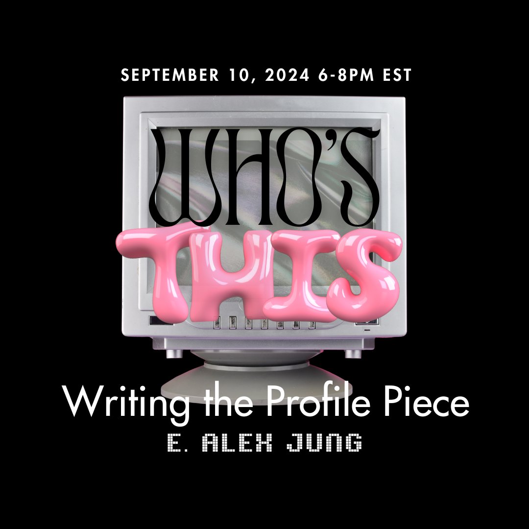 e_alexjung's tweet image. hi hi, i'm doing a profile writing workshop on sept. 10 6-8 pm EST to raise money for a family in gaza. pls sign up and share!
