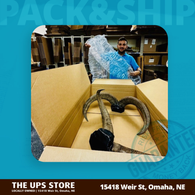 TheUPSStore_NE's tweet image. Safeguard your valuable shipments with The UPS Store's expert packing services! Our team GUARANTEES everything arrives intact. Visit us at the UPS Store on 15418 Weir St. for your Shipping needs!💪📬 #upsstore #packandshipservices #omaha #nebraska #supportsmallbusinesseses