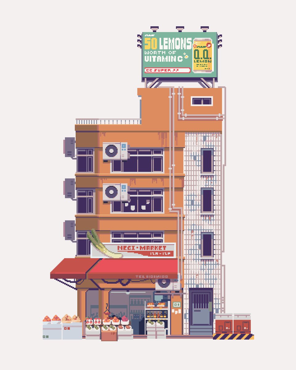 Grocery Store 🍋🍉🍊

#pixelart #ドット絵