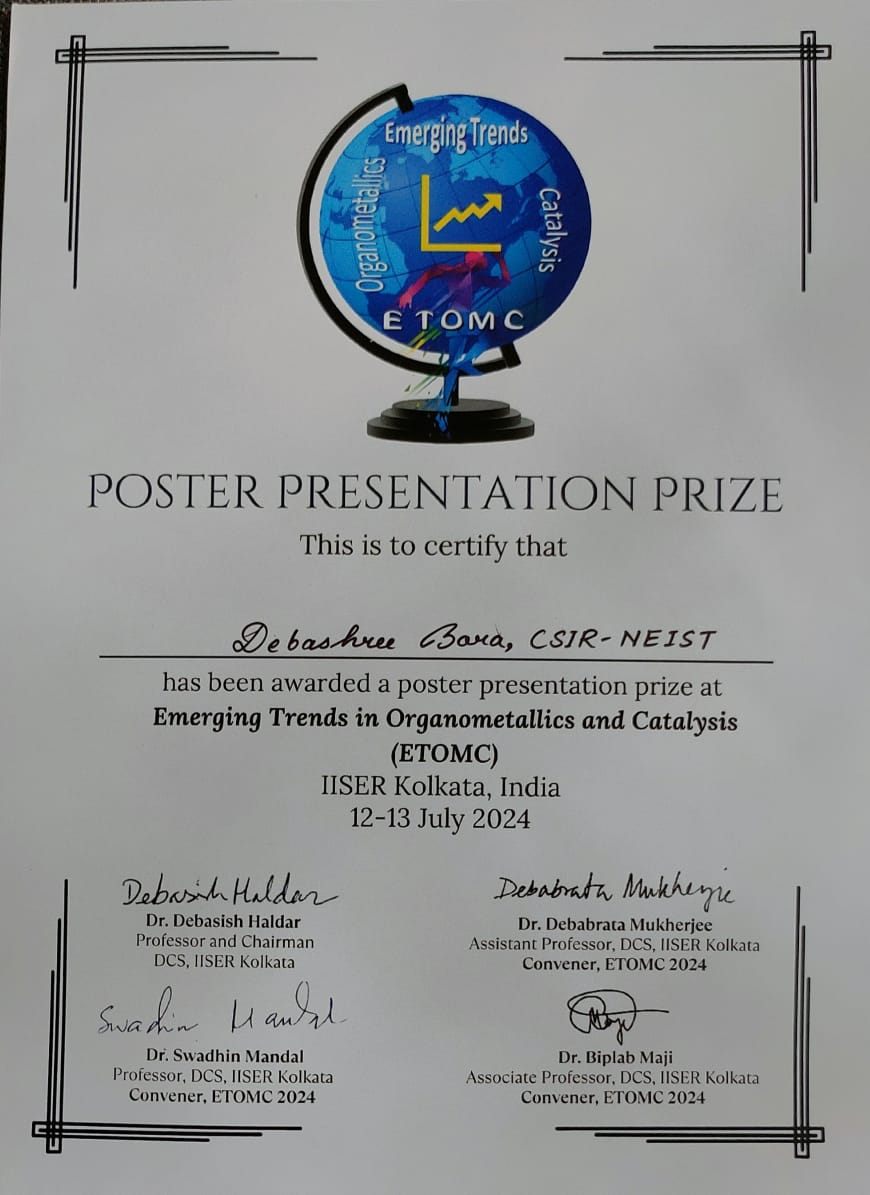 A late post
Congratulations to Debashree for winning the best poster in the recently held ETOMC <a href="/iiserkol/">IISER Kolkata</a>