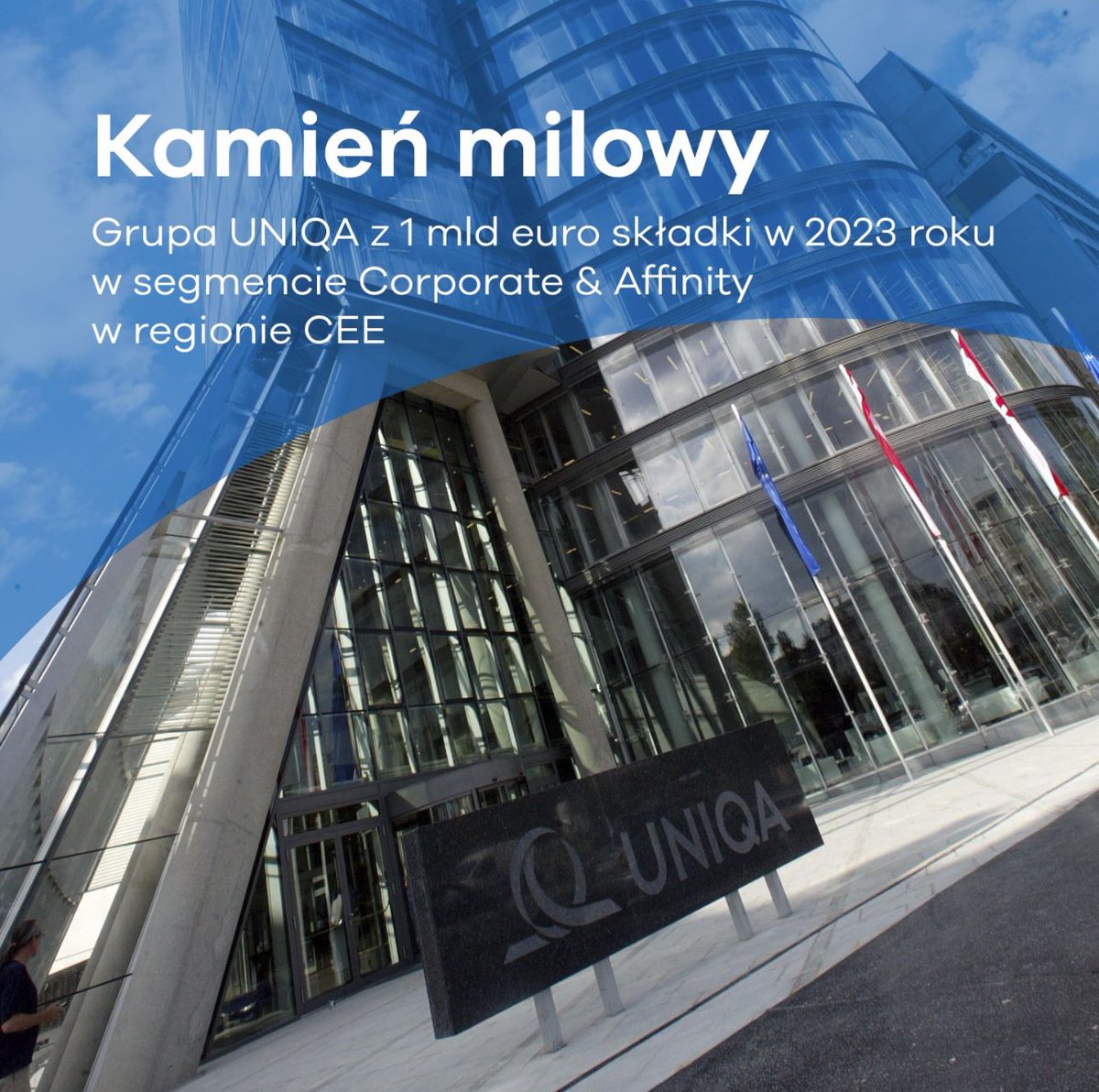 Rok 2023 #GrupaUNIQA zamknęła w tym segmencie składką przypisaną w wysokości ponad 1 mld euro 💪 Silnym filarem obszaru są rozwiązania pracownicze dla firm, które przyniosły ponad 200 mln euro składki.

Więcej 👉 media.uniqa.pl/informacje-pra…
