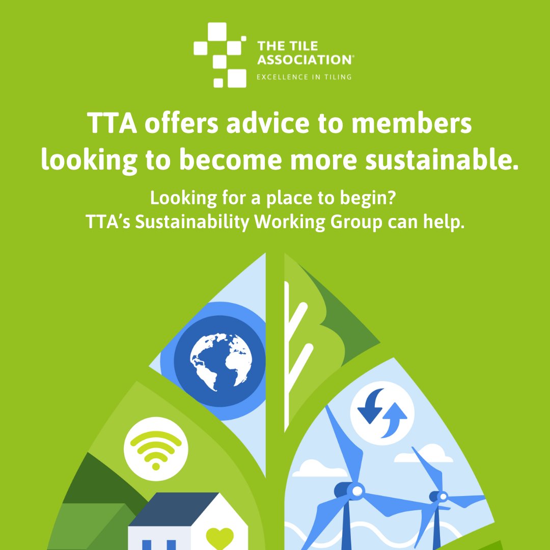 The Tile Association (@tileassociation) on Twitter photo TTA offers advice to members looking to become more sustainable.
Looking for a place to begin? Find updates and guidance on TTA’s sustainability website pages: tiles.org.uk/sustainability/
Contact membership@tile.org.uk with your questions. TTA offers advice to members looking to become more sustainable.
Looking for a place to begin? Find updates and guidance on TTA’s sustainability website pages: tiles.org.uk/sustainability/
Contact membership@tile.org.uk with your questions.
