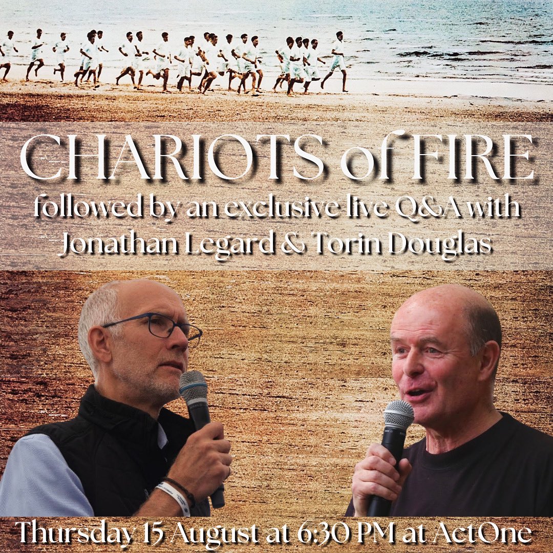 ActOne Cinema & Café (@actone_cinema) on Twitter photo Thursday 15 August at 6:30 pm
Proud to present a very special event in collaboration with <a href="/W4BookFest/">Chiswick Book Festival</a>
Screening of the 1981 multi-Oscar winner film Chariots of Fire will be followed by a live Q&A between Festival Director <a href="/TorinDouglas/">Torin Douglas</a> and <a href="/legardj/">Jonathan Legard</a>
actonecinema.co.uk/movie/chariots… Thursday 15 August at 6:30 pm
Proud to present a very special event in collaboration with <a href="/W4BookFest/">Chiswick Book Festival</a>
Screening of the 1981 multi-Oscar winner film Chariots of Fire will be followed by a live Q&A between Festival Director <a href="/TorinDouglas/">Torin Douglas</a> and <a href="/legardj/">Jonathan Legard</a>
actonecinema.co.uk/movie/chariots…