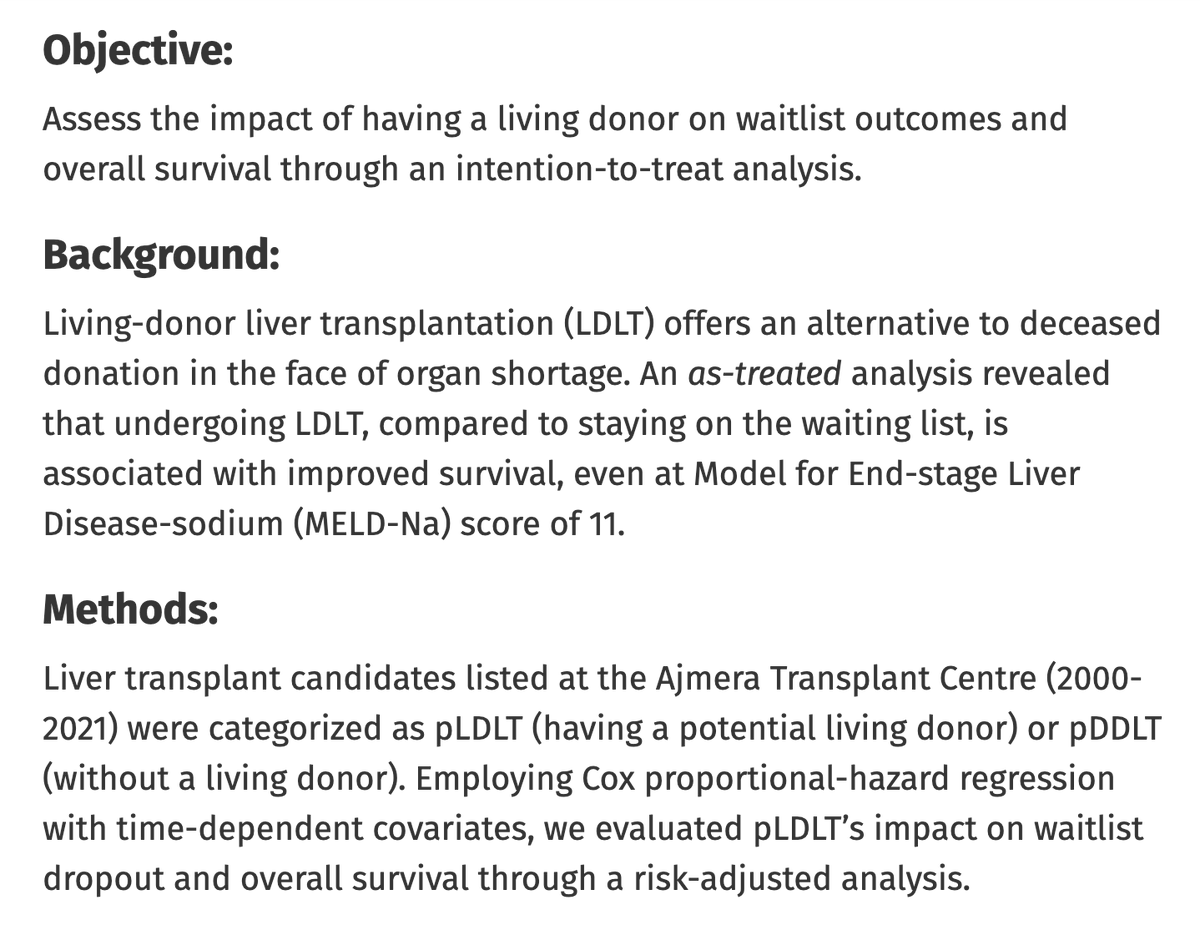 HeatherBadenoch's tweet photo. The results are WOW.
We knew living organ donors saved lives, but I'd never realized the stats were this dramatic.
There aren't enough deceased donor organs for everyone, and living donors make a massive measurable difference.
By @NaziaSelzner @sapisochin 
https://t.co/GDrw3d0js9 https://t.co/iTvDvGQPPG
