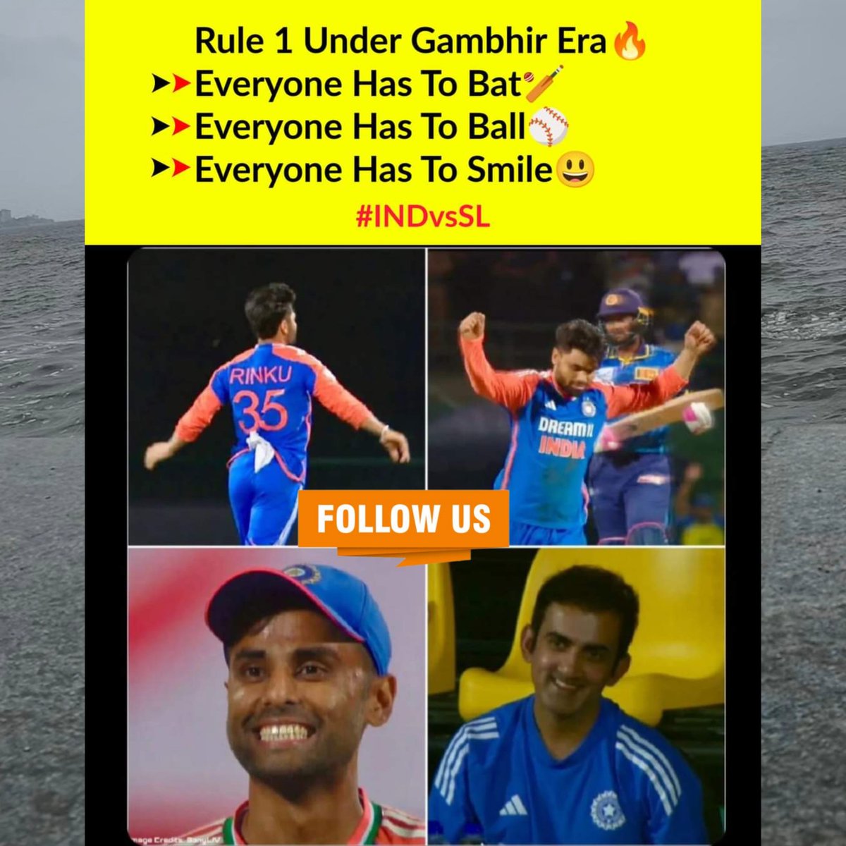 itsBBM87's tweet photo. Start expecting the unexpected 💯😍🤝🏏

#INDvsSL 3rd #T20 ❤️ #suryakumaryadav #RinkuSingh #RiyanParag 🏆 #GautamGambhir 

#india #cricketfans #cricketlife #CricketFever #cricketlover #indiancricketer #indiancricketfans #indiancricketteam #picoftheday #picture #picturechallenge https://t.co/o7W160DgCf