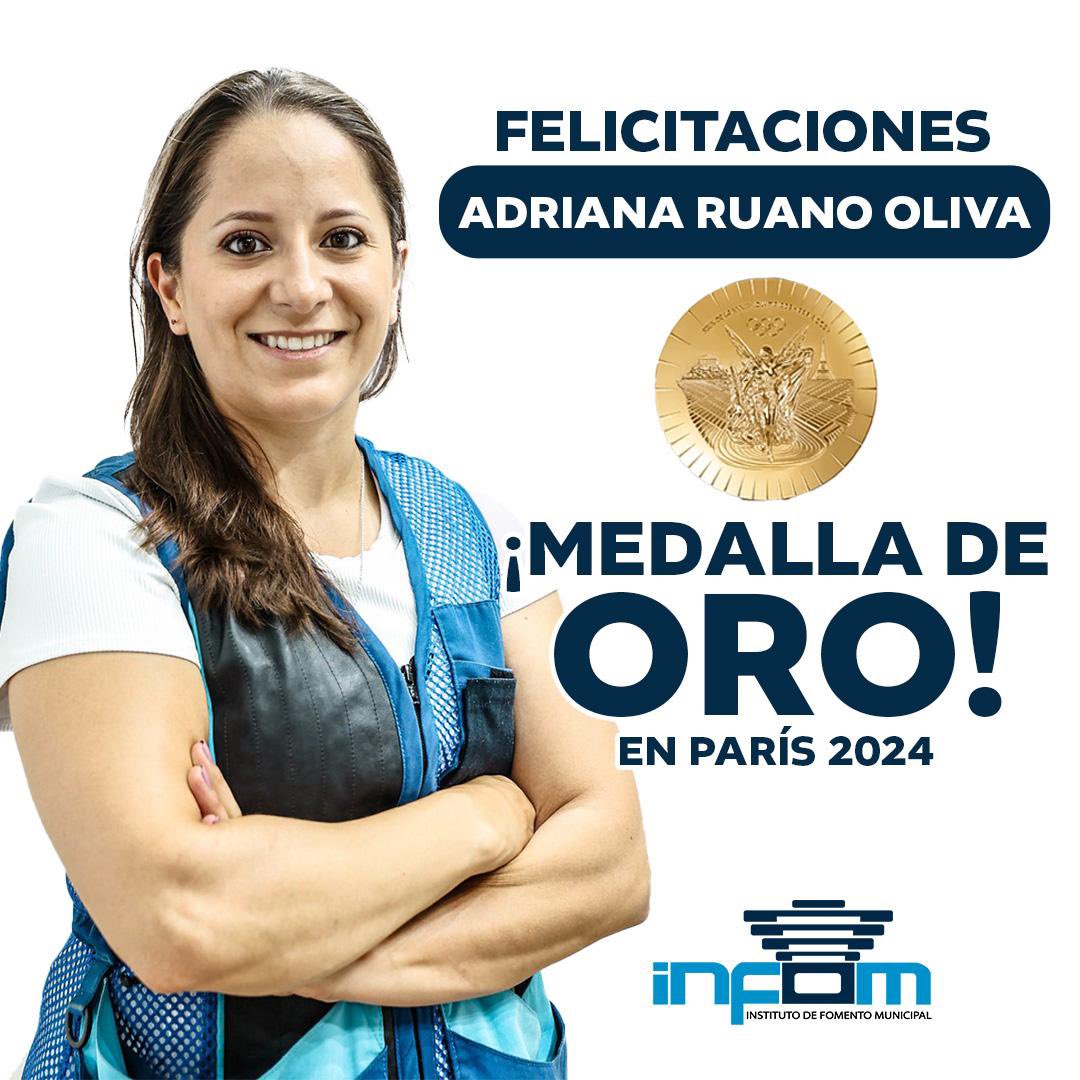 🥇 ¡Felicidades, Adriana Ruano Oliva! Primera mujer guatemalteca en ganar oro olímpico y establecer un récord. ¡Gracias por elevar nuestra bandera! 🇬🇹 #OrgulloNacional #GuatemalaEnAlto #DeporteGuatemalteco #oro #JuegosOlimpicosdeParis2024