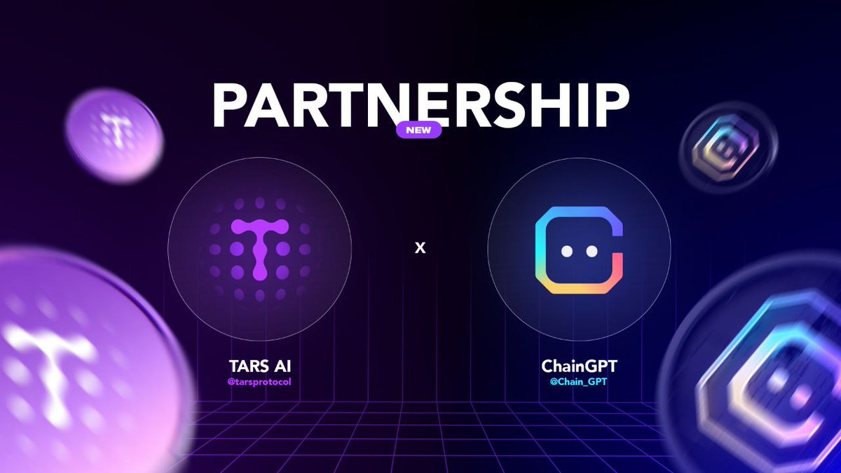 TARS AI x ChainGPT TARS AI is all set to align with @Chain_GPT, the first AI-focused  crypto project to gain mainstream attention, has led the industry with  pioneering products. Their shared vision
