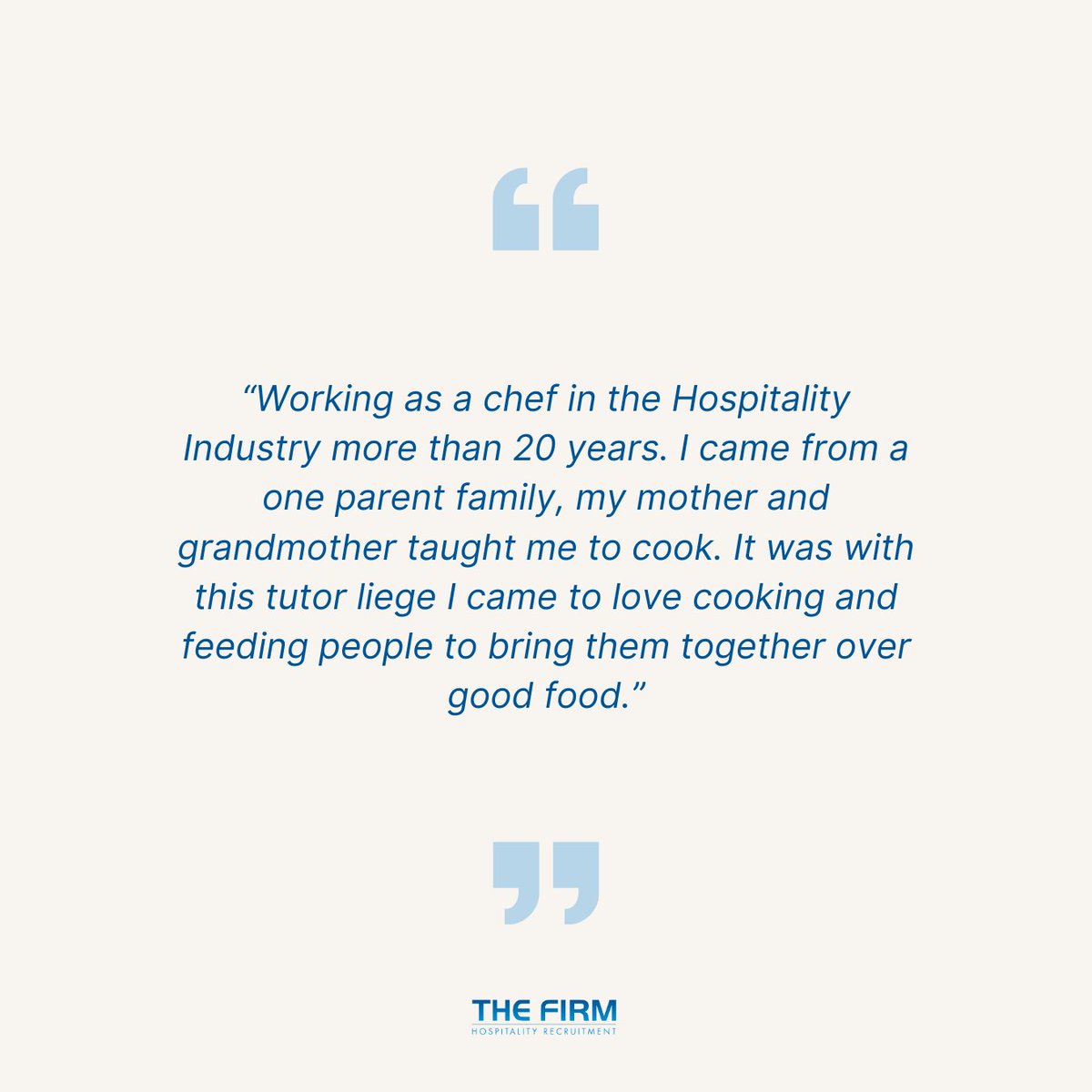 Whether by design or serendipity, it’s clear that this dynamic industry attracts people from all walks of life. Your unique contributions are what truly invigorate the world of hospitality.  If you are looking for a change view our current open roles: thefirm.ie/jobs/