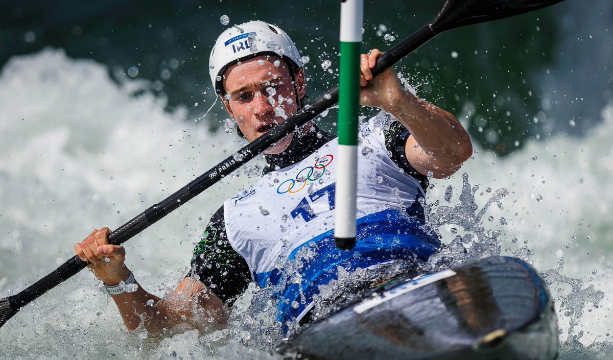Noel Hendrick qualifying for the Canoe Slalom semi-final on Day 4 #Paris2024