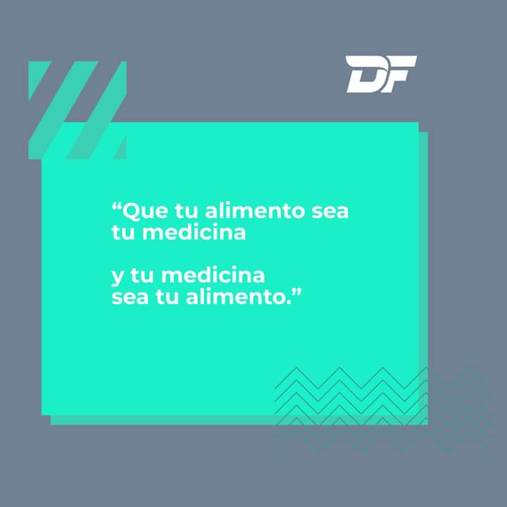 "Que tu alimento 🍏 sea tu medicina, y tu medicina sea tu alimento." 💚 #DavidFisioNutrición