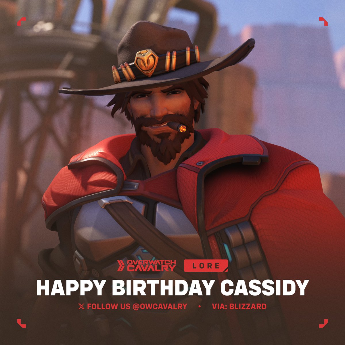 Happy Birthday to Cassidy, the sharpshooting outlaw of #Overwatch2 🤠