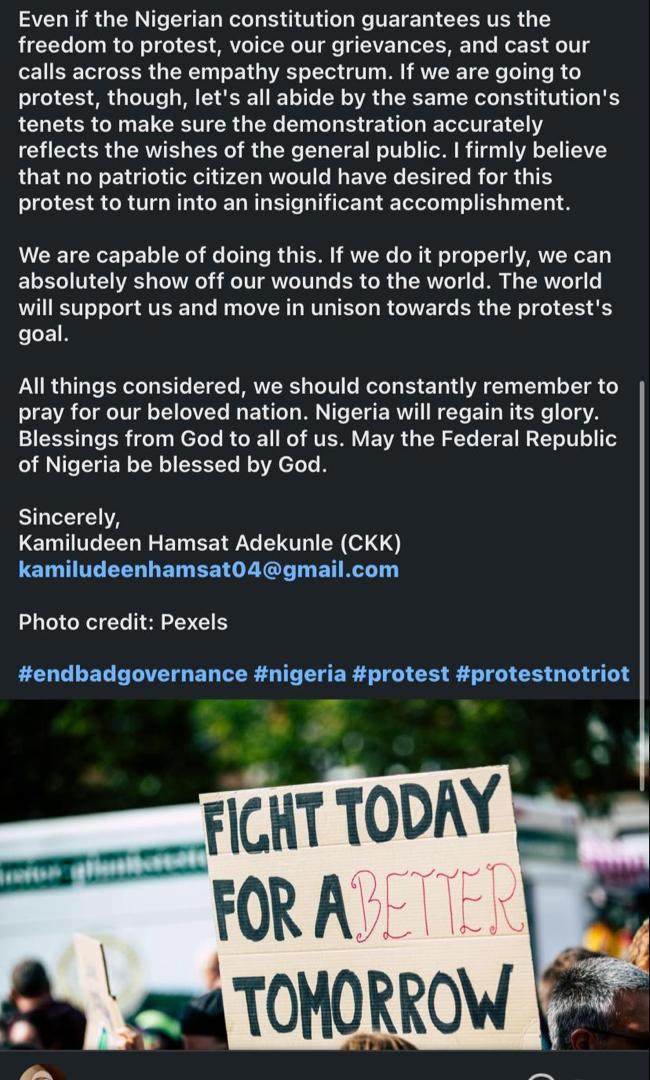 End Bad Governance Protest.