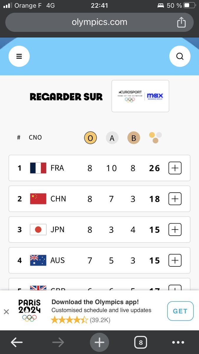 FriteMaman's tweet photo. #alertemédaille #OlympicGames #france #JO2024Paris 
C’est beau 🤩 https://t.co/gc8okLnolM