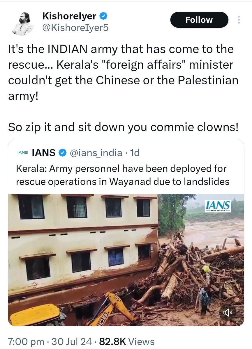 NuvaidV's tweet photo. Yes a$$hole, it is the INDIAN army, not ur Papa's BJP army. An army who has 127k+ Malayalis in it (5th largest by State). 

So zip it and sit down you Sanghi fool! 😏 https://t.co/lYbg5dWxFs
