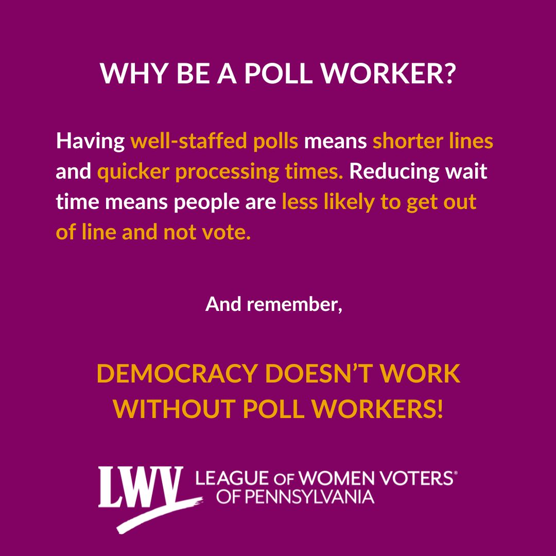 August 1 is National Poll Worker Recruitment Day! Head to palwv.org/become-a-poll-… to sign up today!