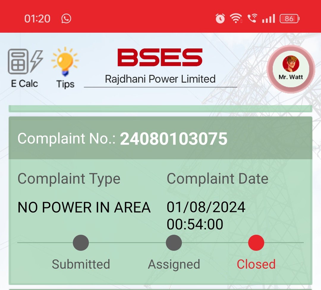 Amirsid1990's tweet photo. @bsesdelhi  12:54 complaint ki 01:00 closed bhi kr di gayi. Complaint ki hai to kam pura hona chahiye jo ki abhi tak nhi hua.. https://t.co/3q8IWIf5Kg