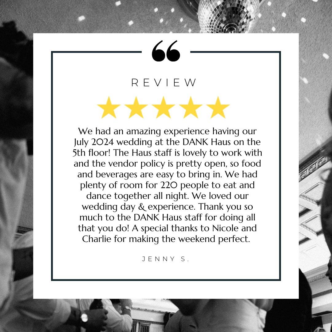 Herzlichen Glückwunsch to Jenny and Cooper from all of us here at the DANK Haus! Thank you for allowing us to be a part of such a beautiful celebration. Wishing you both a lifetime of joy, love, and happiness! ❤️💍

#hochzeit #liebe #wedding