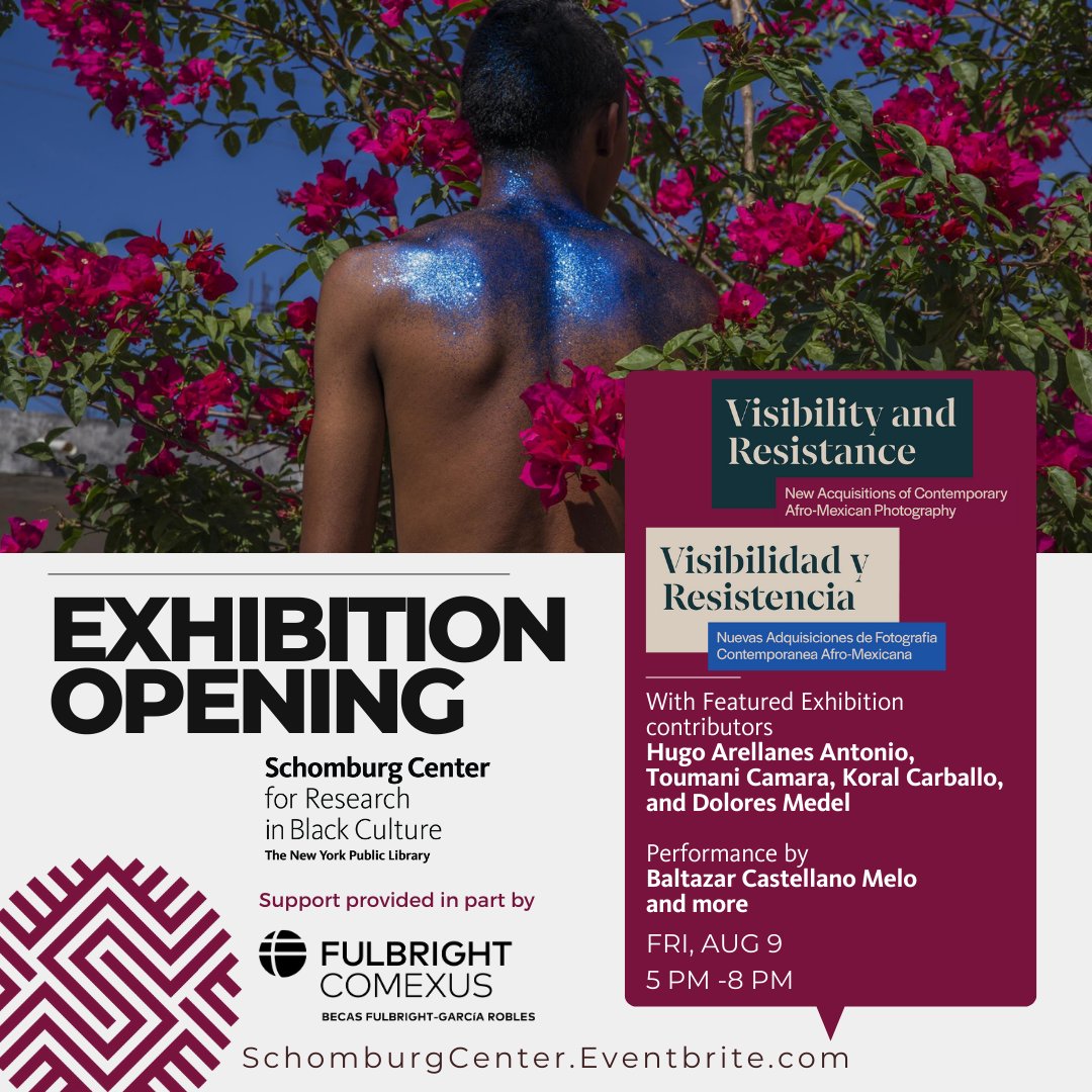Comexus's tweet image. ¡No te pierdas la inauguración de la exposición "Visibilidad y Resistencia"!
Descubre 59 fotografías que rinden tributo a la cultura Afro-Mexicana, realizadas por Hugo Arellanes, Toumani Camara, Koral Carballo y Dolores Medel.
#AfroMexico #ExposiciónFotográfica #COMEXUS