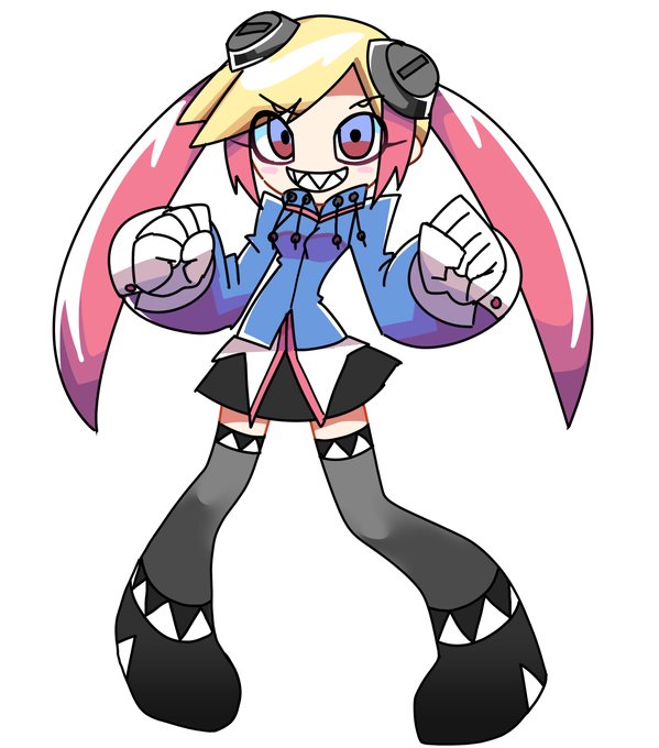 頭にささった螺子で出血してツートン風に 