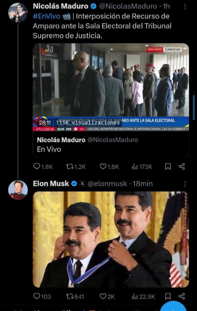 Silencio todo el mundo, empezó mi novela:

Los Tweets de Elon Musk que carga de sopita a Maduro: