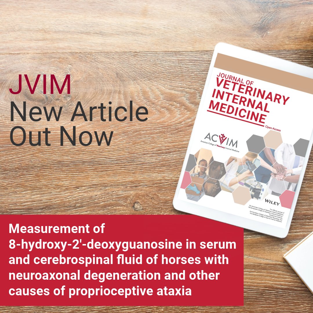 ACVIM's tweet photo. NEW RESEARCH: A recent study investigates the potential of 8-OHdG as a biomarker for diagnosing neuroaxonal dystrophy/degenerative myeloencephalopathy (NAD/DM) in horses.

Read the full article: https://t.co/dZmNbhhCXv

#JVIM https://t.co/e39O4Xb8u3